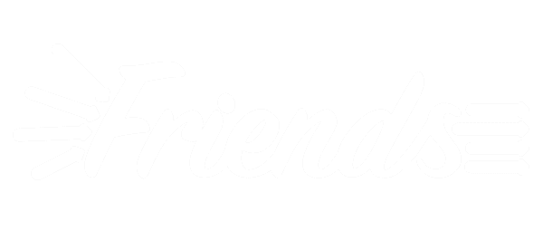 Friends logo hvit
